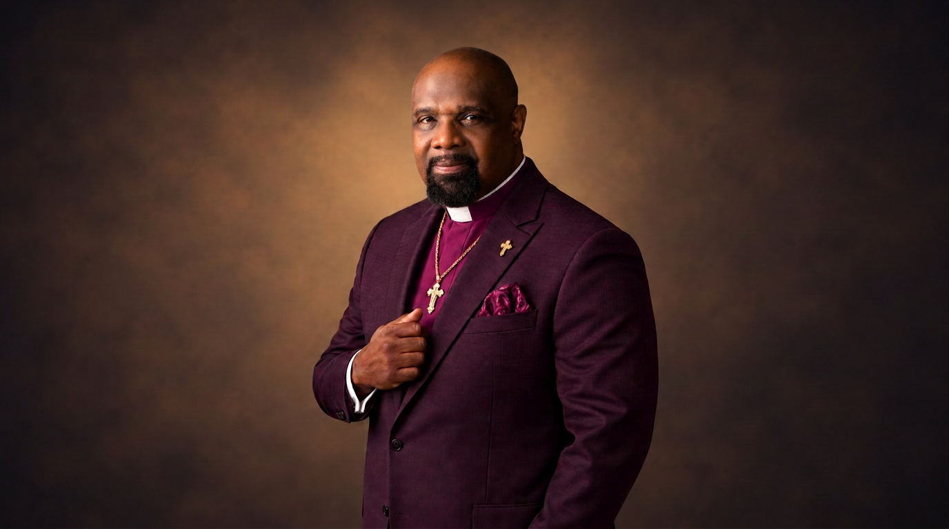 Dr. T Wayne Bishop in formal ministry attire